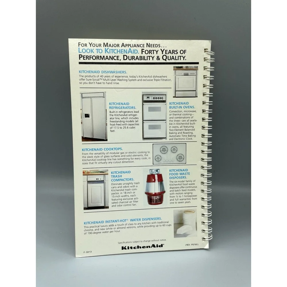 Vtg 1989 KitchenAid K5SS KSM5 Mixers‎ and Attachments Recipes and Instructions